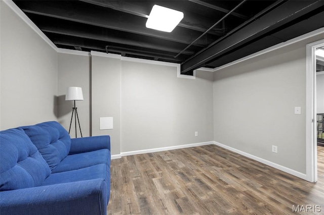 33 Kingspointe Dr, Saint Peters, MO 63376 - finished basement with wood finished floors and baseboards