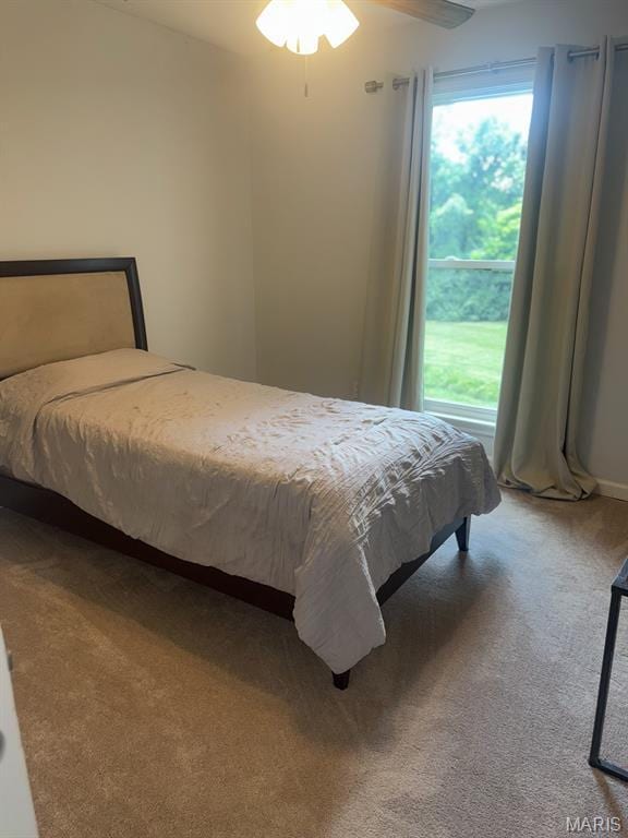 24 Lantern Ln, Lake St Louis, MO 63367 - bedroom with multiple windows, carpet flooring, and ceiling fan
