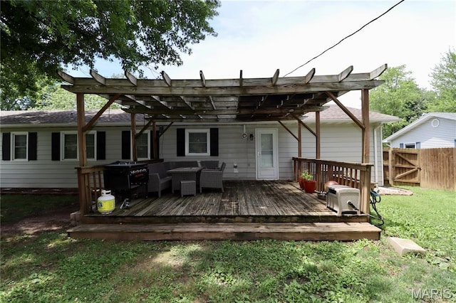 110 S Bend Rd, Lebanon, MO 65536 - back of property with a pergola and a deck