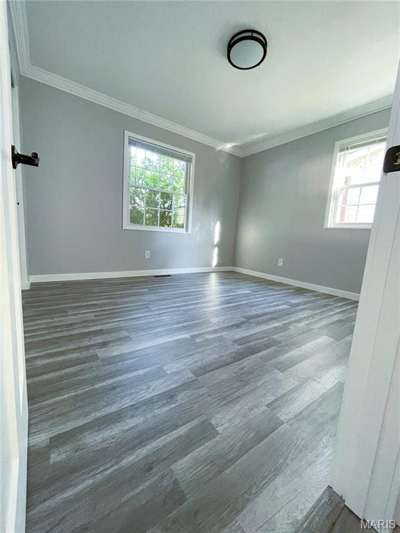 19 Saint David Dr, Saint Peters, MO 63376 - spare room featuring crown molding, plenty of natural light, and wood finished floors