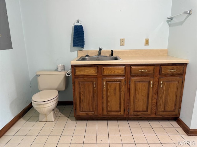 904 Keith St, Kennett, MO 63857 - bathroom featuring tile patterned floors, vanity, and electric panel