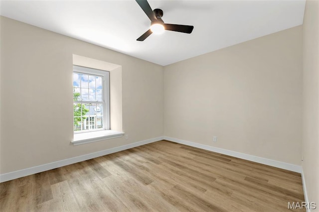 115 E Bodley Ave Unit A6, Kirkwood, MO 63122 - unfurnished room featuring light wood-type flooring and ceiling fan
