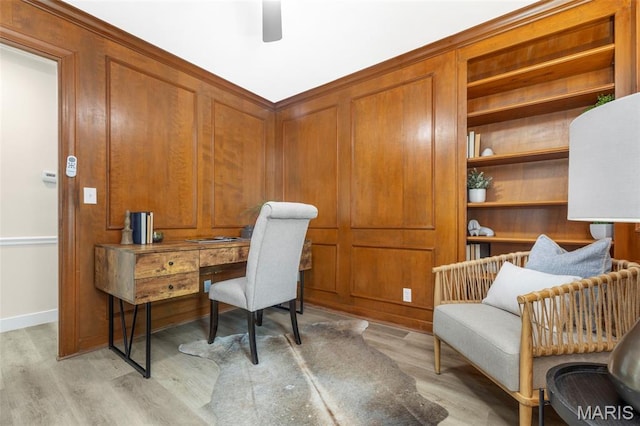 115 E Bodley Ave Unit A6, Kirkwood, MO 63122 - office space featuring light wood-type flooring and ceiling fan