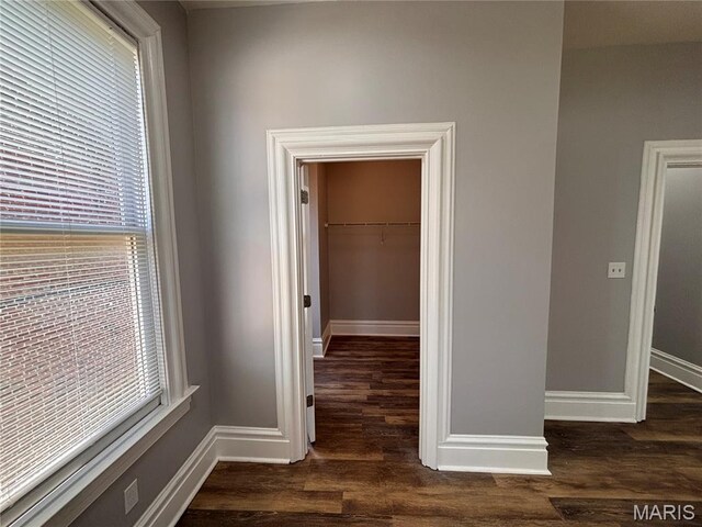 2012 Mallinckrodt St, Saint Louis, MO 63107 - hallway with healthy amount of natural light and dark wood-type flooring