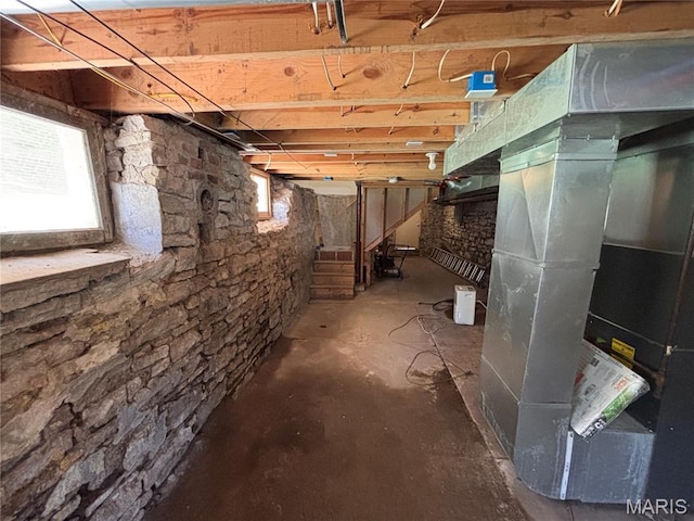2012 Mallinckrodt St, Saint Louis, MO 63107 - below grade area featuring heating unit
