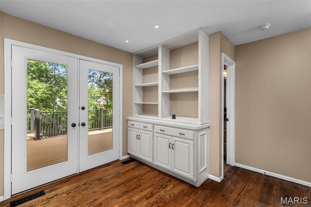 15495 Long Castle Forest Ct, Chesterfield, MO 63017 - doorway featuring dark wood finished floors, french doors, and recessed lighting