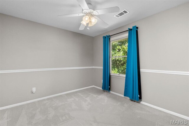 15495 Long Castle Forest Ct, Chesterfield, MO 63017 - carpeted empty room with baseboards and a ceiling fan
