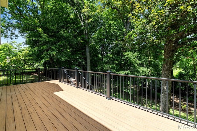 15495 Long Castle Forest Ct, Chesterfield, MO 63017 - deck with view of scattered trees