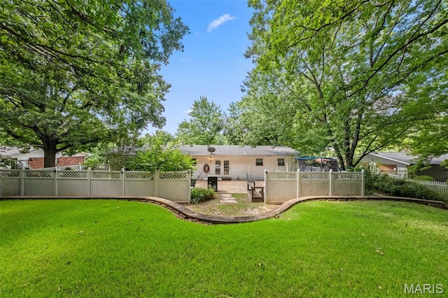 1745 Woodwind Dr, Imperial, MO 63052 - view of yard featuring french doors and a patio