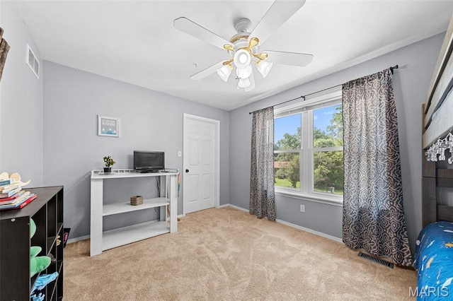 1745 Woodwind Dr, Imperial, MO 63052 - bedroom with carpet and ceiling fan
