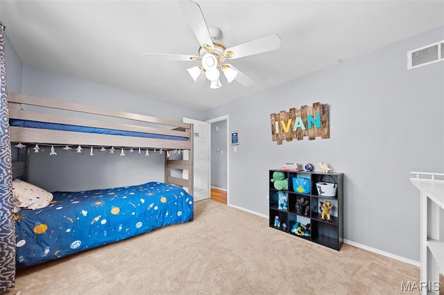 1745 Woodwind Dr, Imperial, MO 63052 - carpeted bedroom featuring baseboards and a ceiling fan