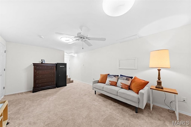1745 Woodwind Dr, Imperial, MO 63052 - living room with carpet floors and ceiling fan