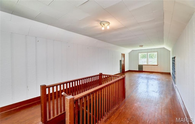 900 3rd St, Troy, MO 63379 - hall featuring hardwood / wood-style flooring, an upstairs landing, and lofted ceiling
