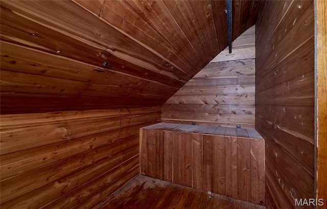 900 3rd St, Troy, MO 63379 - additional living space with a sauna / steam room, wooden walls, wooden ceiling, and vaulted ceiling