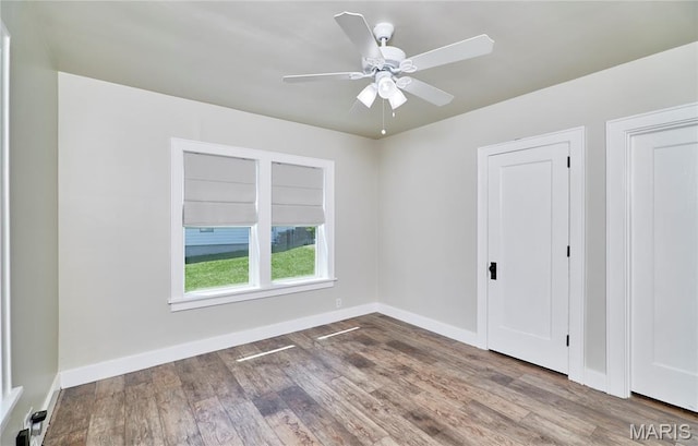 900 3rd St, Troy, MO 63379 - spare room featuring wood finished floors and a ceiling fan