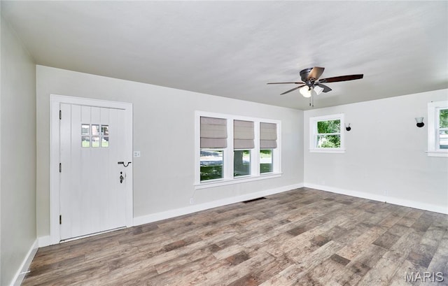 900 3rd St, Troy, MO 63379 - entryway featuring wood finished floors and a ceiling fan
