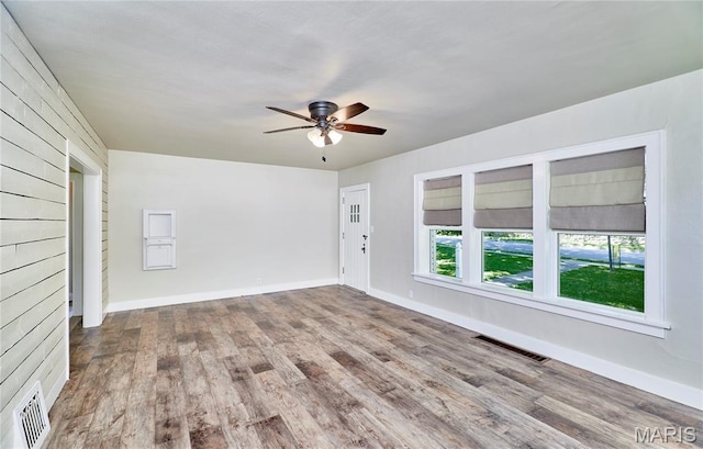 900 3rd St, Troy, MO 63379 - empty room featuring ceiling fan and wood finished floors