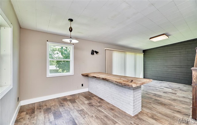 900 3rd St, Troy, MO 63379 - kitchen with hardwood / wood-style floors and hanging light fixtures