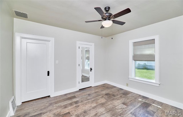 900 3rd St, Troy, MO 63379 - spare room featuring wood finished floors and a ceiling fan