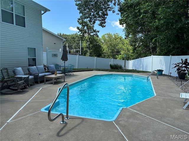 7 Mcclay Village Cir, Saint Peters, MO 63376 - view of pool with a patio area and a fenced backyard