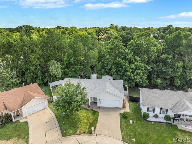 7 Mcclay Village Cir, Saint Peters, MO 63376 - view from above of property with a heavily wooded area
