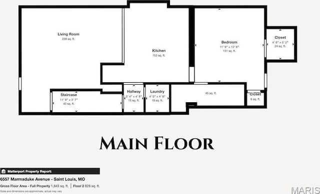 6557 Marmaduke Ave, Saint Louis, MO 63139 - view of room layout