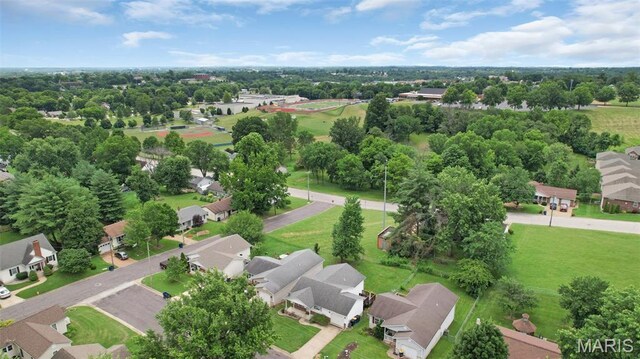1222 W 8th St, Washington, MO 63090 - aerial view of residential area with a tree filled landscape