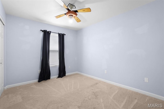 1222 W 8th St, Washington, MO 63090 - empty room featuring light carpet and ceiling fan