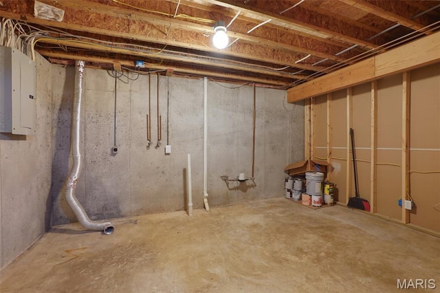 1222 W 8th St, Washington, MO 63090 - unfinished below grade area with electric panel