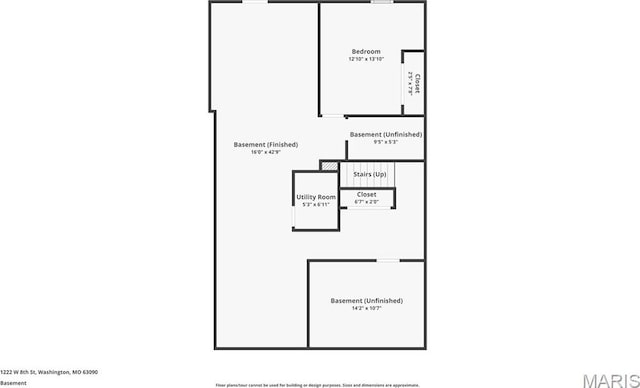 1222 W 8th St, Washington, MO 63090 - view of room layout