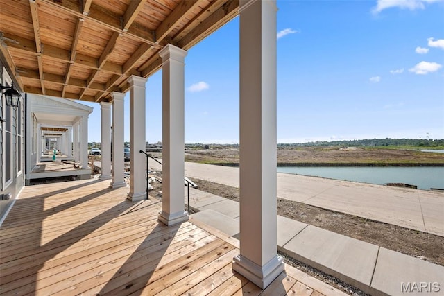2921 Memphis St, Saint Charles, MO 63301 - wooden terrace featuring a water view