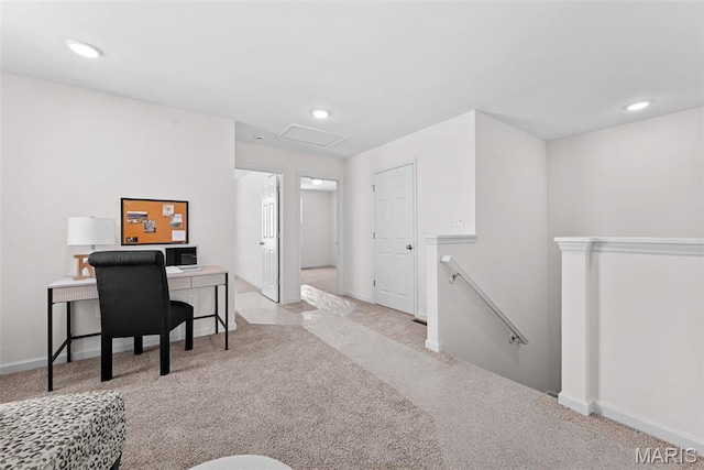 2921 Memphis St, Saint Charles, MO 63301 - office featuring carpet flooring, recessed lighting, and attic access