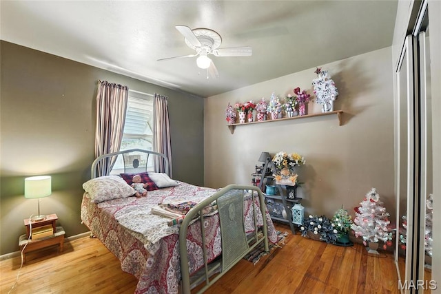 1918 Lone Pine Dr, Arnold, MO 63010 - bedroom with wood finished floors and ceiling fan