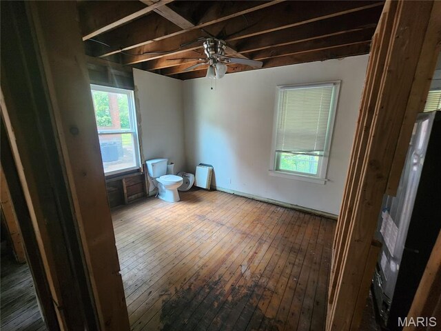 3309 Calvert Ave, Breckenridge Hills, MO 63114 - empty room featuring hardwood / wood-style floors and ceiling fan