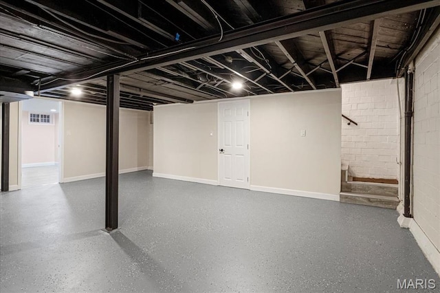 407 N 28th St, Belleville, IL 62226 - finished basement featuring concrete block wall