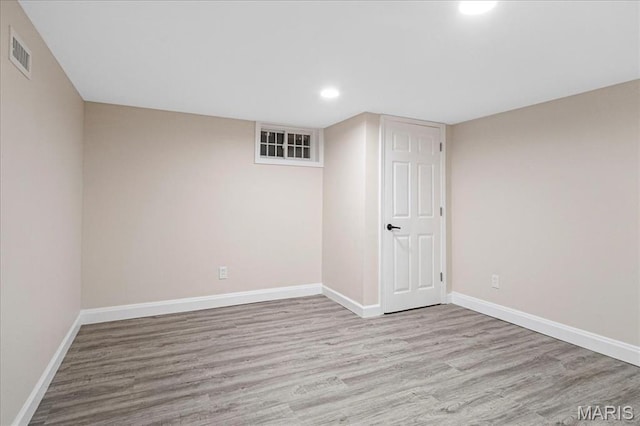 407 N 28th St, Belleville, IL 62226 - finished basement featuring wood finished floors and recessed lighting