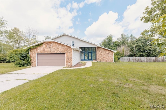 20055 Simmons Rd, Waynesville, MO 65583 - view of front of property featuring a garage, driveway, and brick siding
