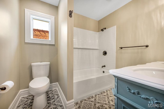 909 S 4th St, Saint Charles, MO 63301 - bathroom with bathtub / shower combination, vanity, and tile patterned floors