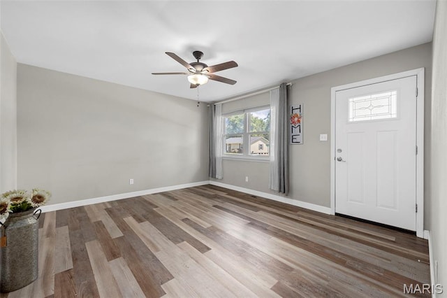 4035 Mary Ridge Ln, Saint Charles, MO 63304 - foyer featuring wood finished floors and a ceiling fan