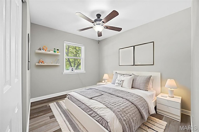 4035 Mary Ridge Ln, Saint Charles, MO 63304 - bedroom with wood finished floors and ceiling fan