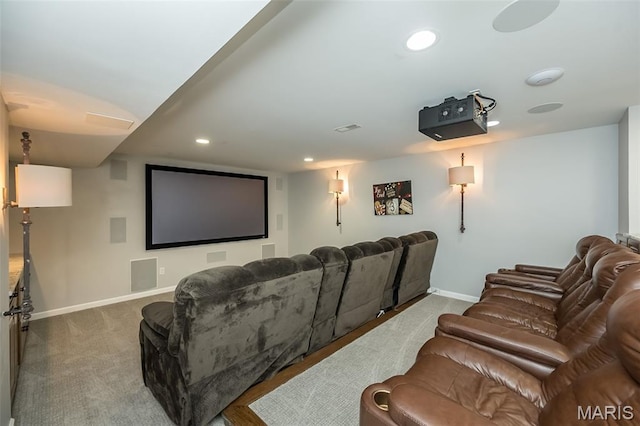 14703 Kulkarni Ct, Chesterfield, MO 63017 - cinema room with carpet flooring and recessed lighting