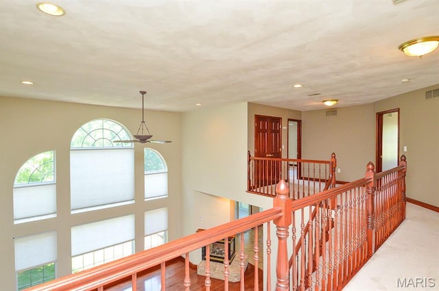 15 Fox Mill Dr, Maryville, IL 62062 - hallway featuring an upstairs landing and recessed lighting
