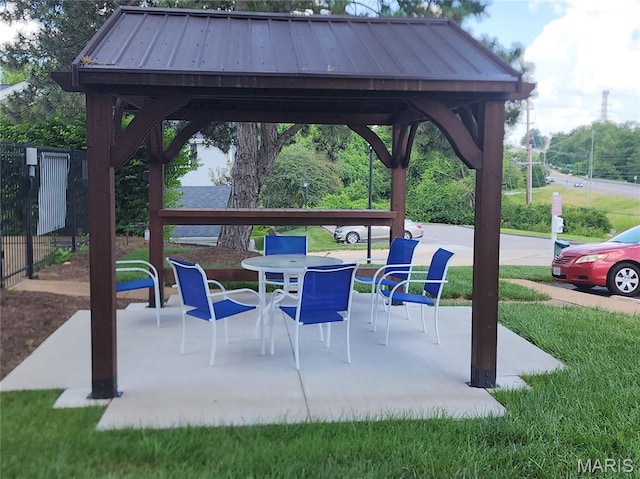 1239 Creve Coeur Crossing Ln Unit C, Chesterfield, MO 63017 - view of patio / terrace with a gazebo