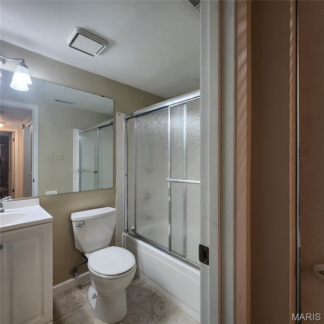 1239 Creve Coeur Crossing Ln Unit C, Chesterfield, MO 63017 - bathroom featuring vanity, shower / bath combination with glass door, and tile patterned floors