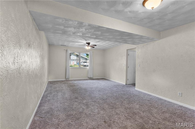 206 Saint Jude, Saint Genevieve, MO 63670 - carpeted spare room featuring a textured wall, a ceiling fan, and a textured ceiling