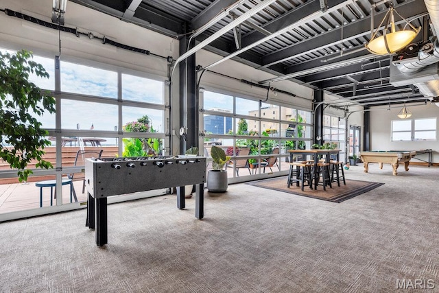 2323 Locust St Unit 405, Saint Louis, MO 63103 - game room featuring billiards and carpet