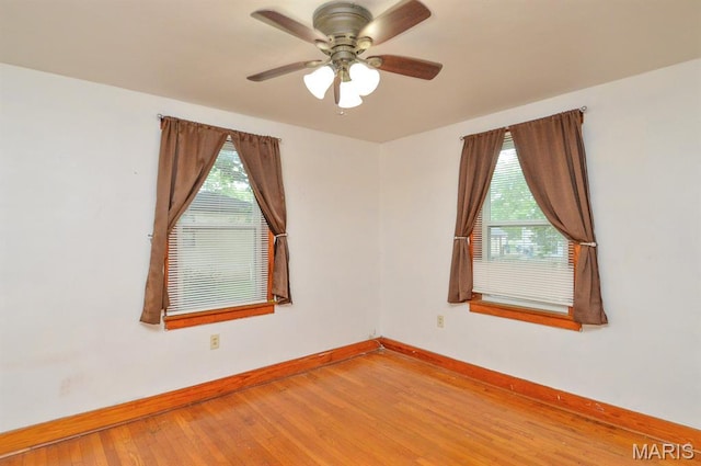 314 N 6th St, Mascoutah, IL 62258 - spare room with light wood-style flooring and a ceiling fan