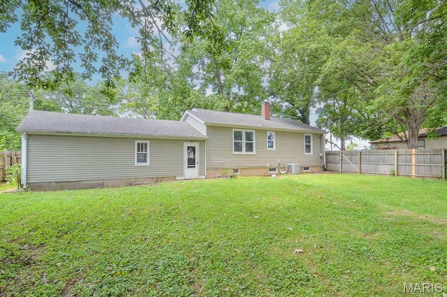 314 N 6th St, Mascoutah, IL 62258 - rear view of house with a chimney