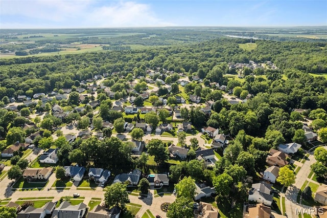 17 Beaujolais Dr, Florissant, MO 63031 - aerial perspective of suburban area with a forest