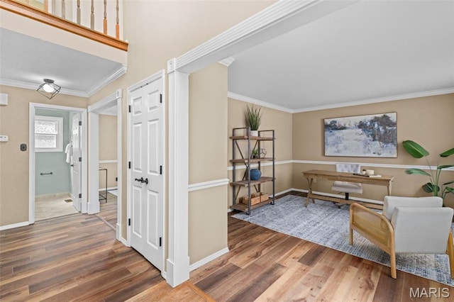 17 Beaujolais Dr, Florissant, MO 63031 - interior space with wood finished floors and ornamental molding